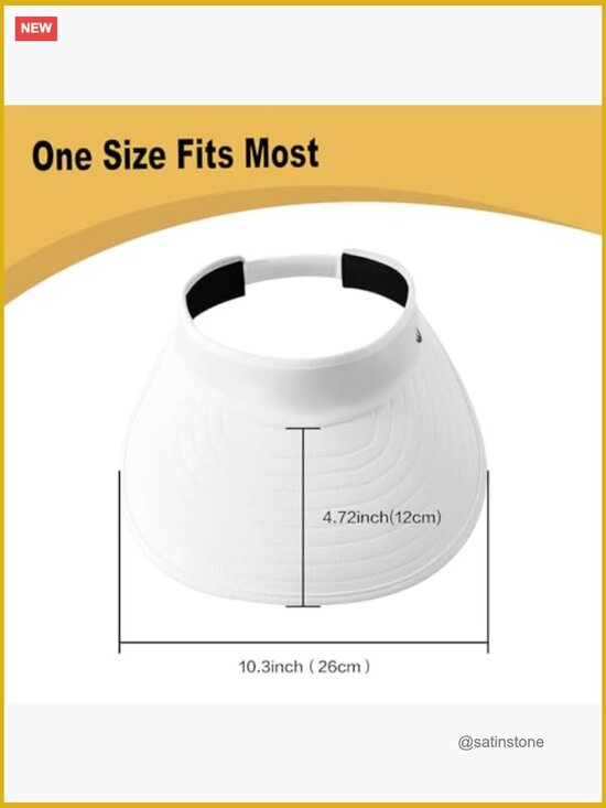 Wide Brim Sun Visor Hat UPF50+ UV Protection Adjustable Visor for Women Golf main image 6